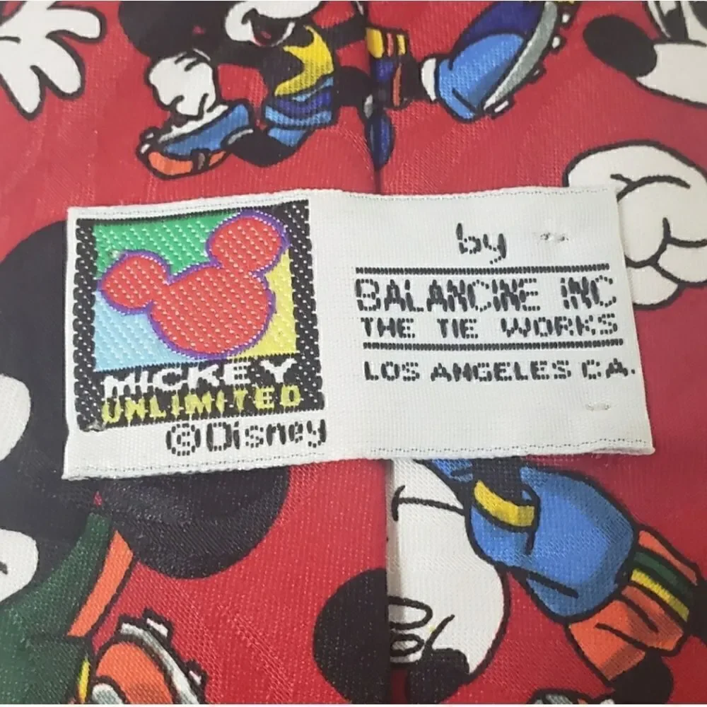 DISNEY MICKEY MOUSE Balance Inc. SOCCER Neck Tie
